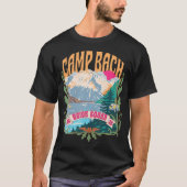 Kamp Bach 2025 Bruidsentourage Retro Kamperen Bach T-shirt (Voorkant)