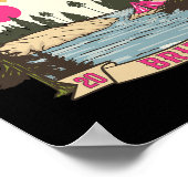 Kamp Bach Bruid Bruidsmeisje Retro Camping Vrijgez Poster (Hoek)