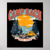 Kamp Bach Bruid Squad 2025 Retro Kamperen vrijgeze Poster (Voorkant)