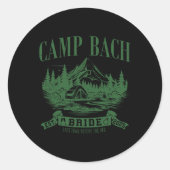 Kamp Bach Bruid Wandel Kamp Bachelorette Feestje  Ronde Sticker (Voorkant)