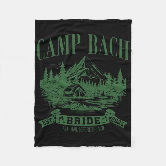 Kamp Bach Bruid Wandelen Camping Afhaakfeest  Fleece Deken (Voorkant)