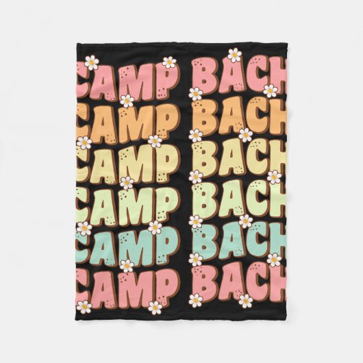Kamp Bach Groovy Bruid Squad Camping Bachelorette Fleece Deken (Voorkant)