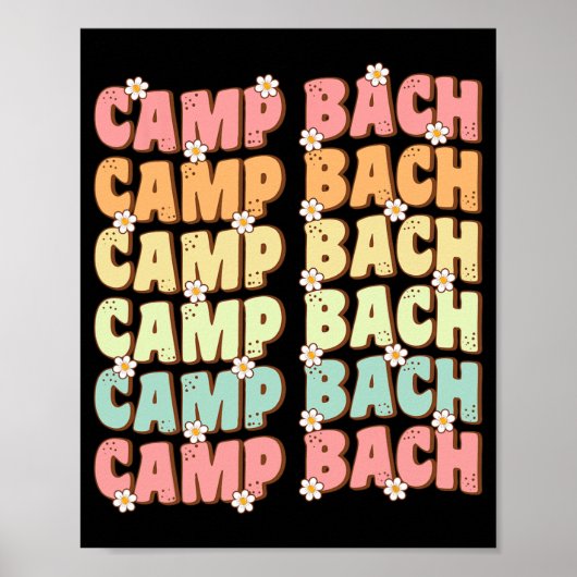 Kamp Bach Groovy Bruid Squad Camping Bachelorette Poster (Voorkant)