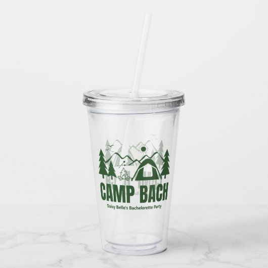 Kamp Bach vrijgezellenfeest Acryl Drinkbeker (Achterkant)