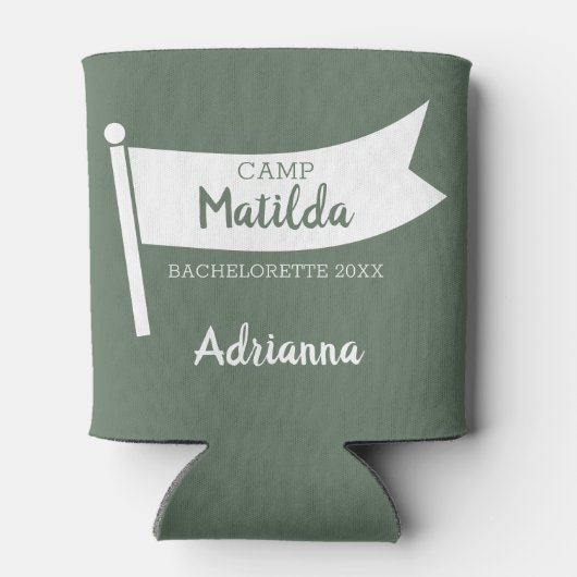 Kamp Bachelorette Berg Groene Vlag Camping Blikjeskoeler (Achterkant)