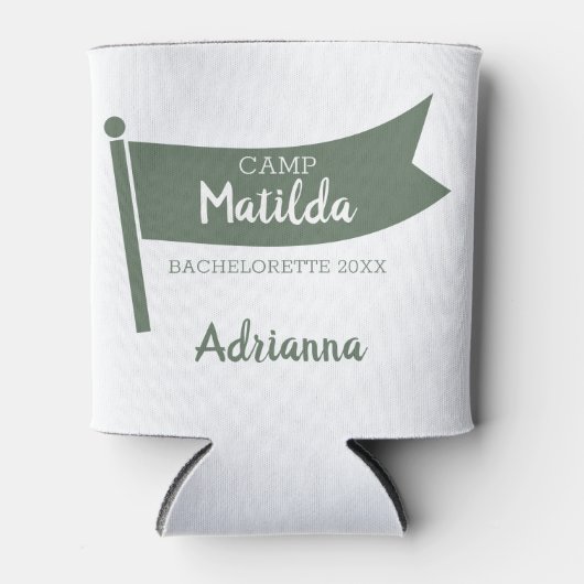 Kamp Bachelorette Berg Groene Vlag Camping Blikjeskoeler (Voorkant)