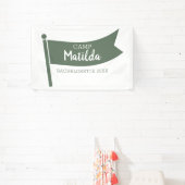 Kamp Bachelorette Berg Groene Vlag Camping Spandoek (Insitu)