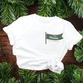 Kamp Bachelorette Berg Groene Vlag Camping T-shirt