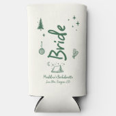 Kamp Bachelorette Bruid Hand getekend Geschreven G Seltzer Blikjeskoeler (Voorkant)