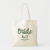Kamp Bachelorette Bruid Hand getekend Schrijven Gr Tote Bag (Voorkant)