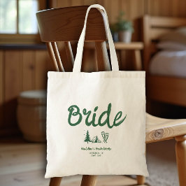 Kamp Bachelorette Bruid Hand getekend Schrijven Gr Tote Bag