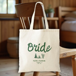 Kamp Bachelorette Bruid Hand getekend Schrijven Gr Tote Bag