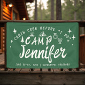 Kamp Bachelorette Cabin Crew I Do Hand getrokken B Spandoek