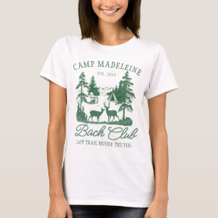 Kamp Bachelorette Camping Forest Deer Laatste Trai T-shirt