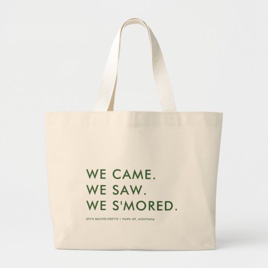 Kamp Bachelorette Camping Grappige Bruidsmeisjes G Grote Tote Bag