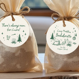 Kamp Bachelorette Camping Hand getekend Schrijven Bedankjes Labels