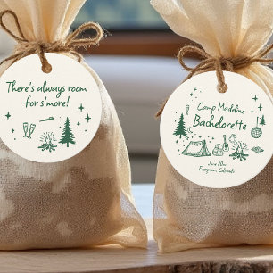 Kamp Bachelorette Camping Hand getekend Schrijven Bedankjes Labels