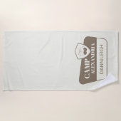 Kamp Bachelorette Camping Sign Bruidsmeisje Strandlaken (Voorkant)