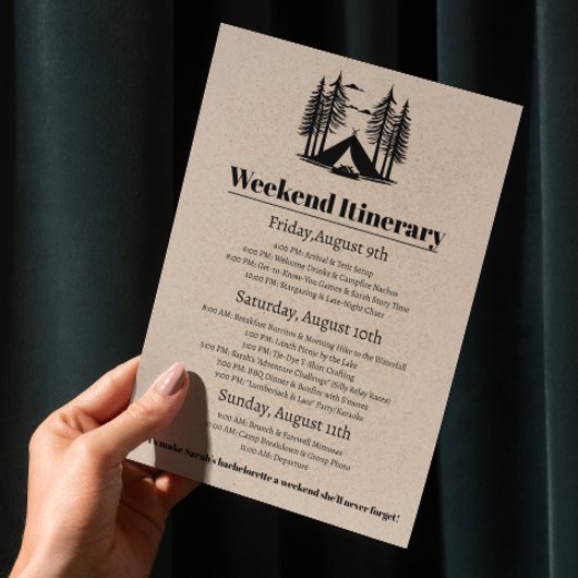 Kamp Bachelorette en Weekendprogramma Kaart