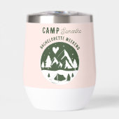 Kamp Bachelorette-feest Camping Bach Roze (Voorkant)