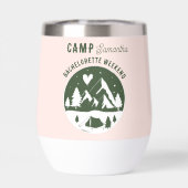 Kamp Bachelorette-feest Camping Bach Roze (Achterkant)