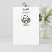 Kamp Bachelorette Feest Camping Bach Weekend Bedankkaart (Staand voorkant)
