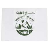 Kamp Bachelorette-feest Camping Bach-weekend Groot Cadeauzakje (Voorkant)