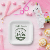 Kamp Bachelorette-feest Camping Bach-weekend  Papieren Bordje (Feest)