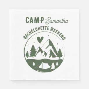 Kamp Bachelorette Feest Camping Bach Weekend Servet