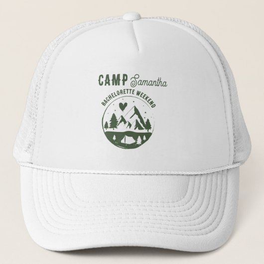 Kamp Bachelorette-feest Camping Bach-weekend Trucker Pet (Voorkant)