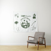 Kamp Bachelorette-feest Camping Bach-weekend Wandkleed (In Situ (horizontaal))