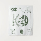 Kamp Bachelorette-feest Camping Bach-weekend Wandkleed (Voorkant)
