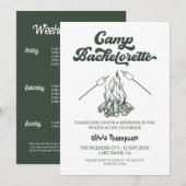 Kamp Bachelorette Feest Kaart (Voorkant / Achterkant)