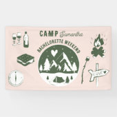 Kamp Bachelorette-feest Kamperen Bach-weekend Roze Spandoek (Horizontaal)