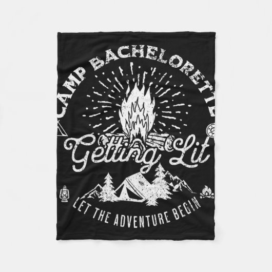 Kamp Bachelorette Feestende Bruid Partij Matching Fleece Deken (Voorkant)