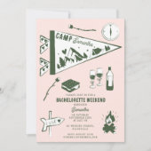 Kamp Bachelorette-feestje Camping Bach-weekend Roz Kaart (Voorkant)