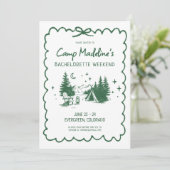 Kamp Bachelorette Green Bow Camping Route Kaart (Staand voorkant)