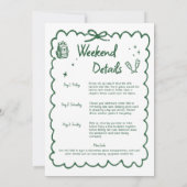 Kamp Bachelorette Green Bow Camping Route Kaart (Achterkant)