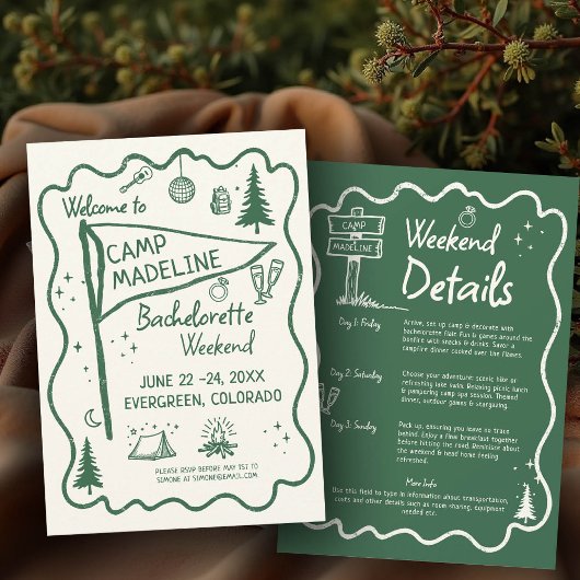 Kamp Bachelorette Green Pennant Camping Route Kaart