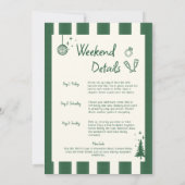 Kamp Bachelorette Green Stripes Camping Route Kaart (Achterkant)