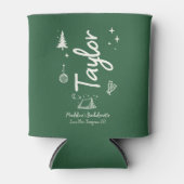 Kamp Bachelorette Hand getekend Geschreven Groen C Blikjeskoeler (Voorkant)