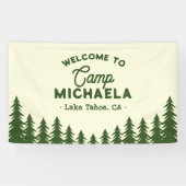 Kamp Bachelorette Laatste Trail Voor Veil Welkom Spandoek (Horizontaal)