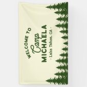 Kamp Bachelorette Laatste Trail Voor Veil Welkom Spandoek (Verticaal)