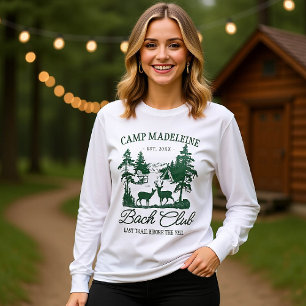 Kamp Bachelorette Mountain Deer Last Trail Camping T-shirt