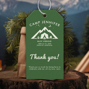 Kamp Bachelorette Party Bos Groen Camping Chique Cadeaulabel