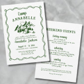 Kamp Bachelorette Party Meisjes Weekend Kaart