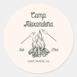 Kamp Bachelorette Ronde Sticker