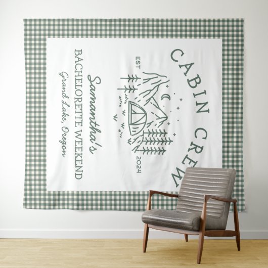 Kamp Bachelorette weekend Bergen Wandkleed (In Situ (horizontaal))