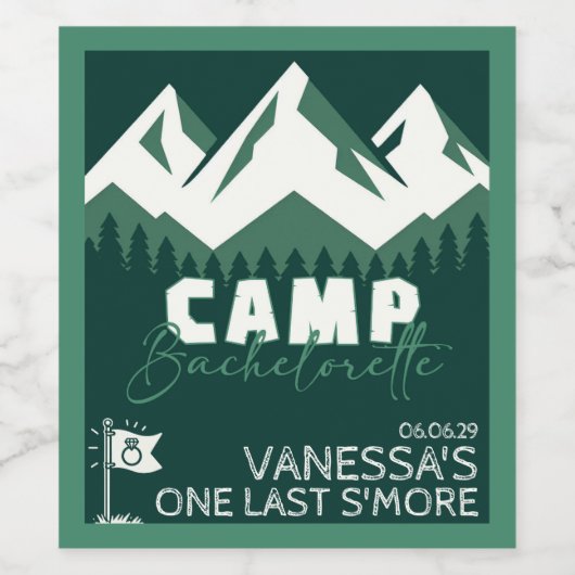 Kamp Bachelorette Wijn Etiket (Enkel label)