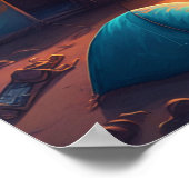 Kamp bij Sunrise Poster (Hoek)